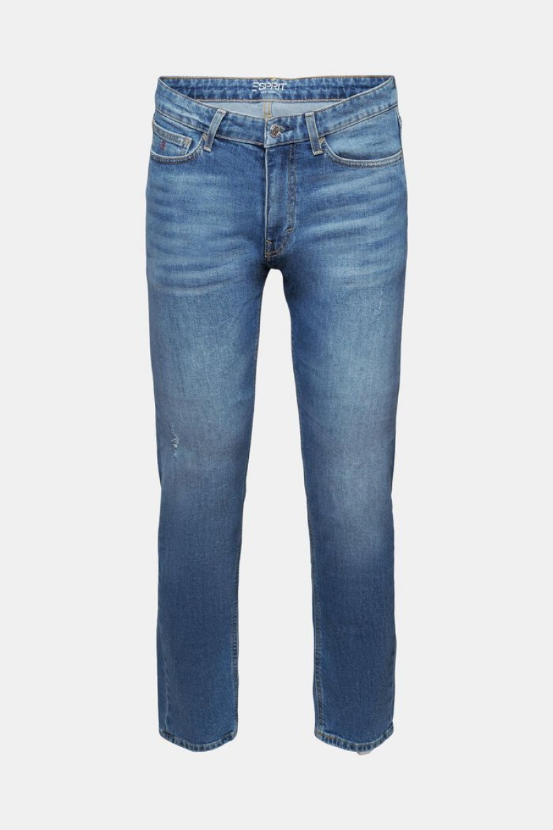 Pánské Džíny Esprit Mid-rise Slim Blankyt | WUL508473