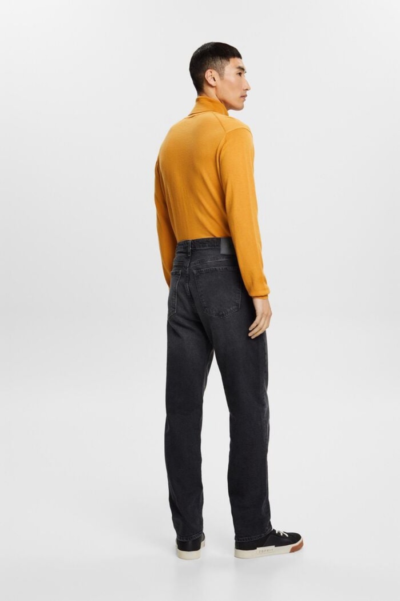 Pánské Džíny Esprit Retro Relaxed Fit Černé Tmavě | JDR458329