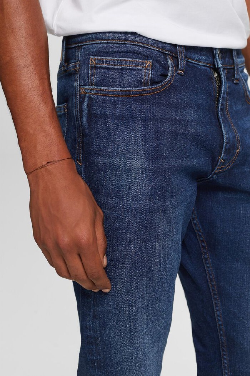 Pánské Džíny Esprit Slim Fit Stretch Blankyt Světle | OXQ719468