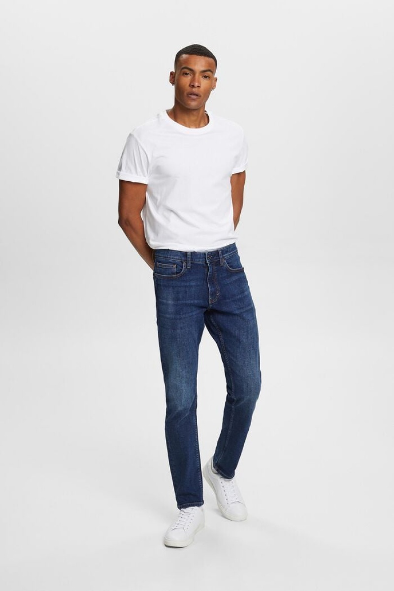 Pánské Džíny Esprit Slim Fit Stretch Blankyt Světle | OXQ719468