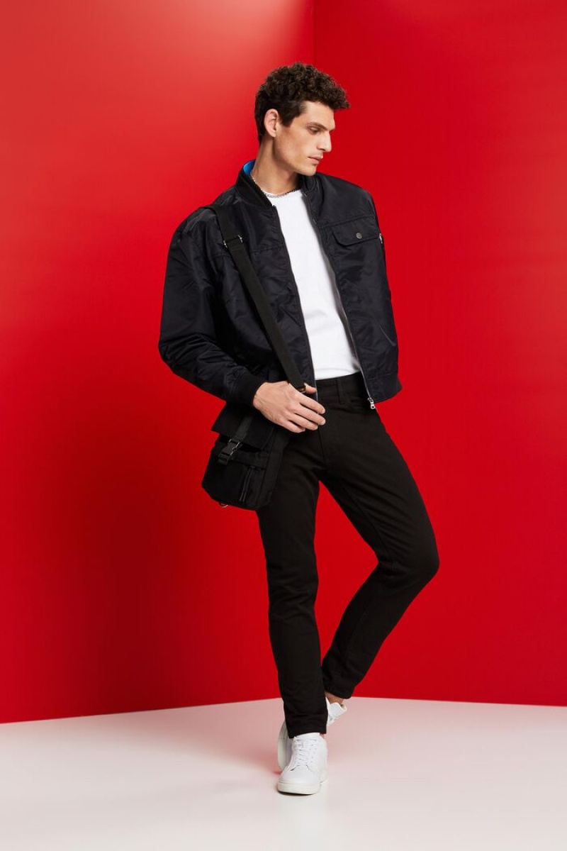 Pánské Džíny Esprit Slim Fit Černé | TVX851402