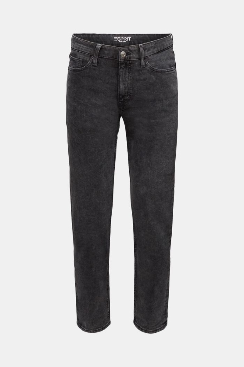 Pánské Džíny Esprit Slim Mid-rise Černé | RXJ684092