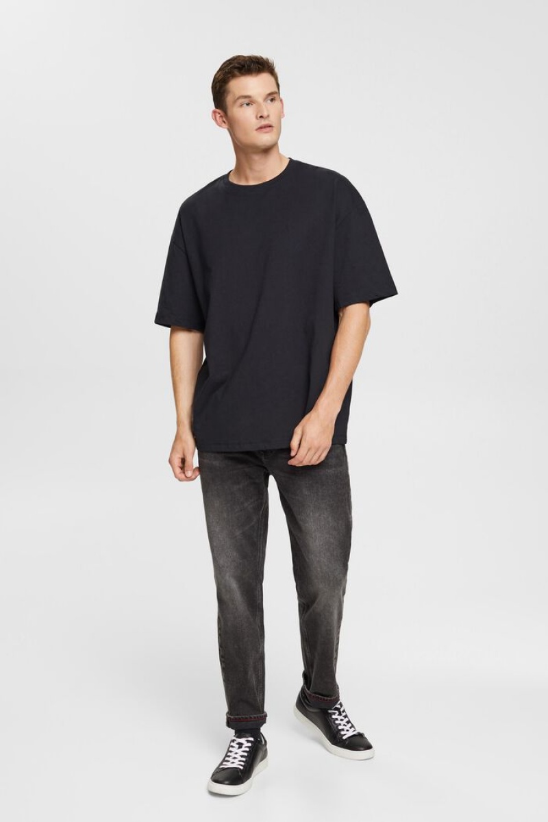 Pánské Džíny Esprit Washed Out Stretch Černé | LOI308516