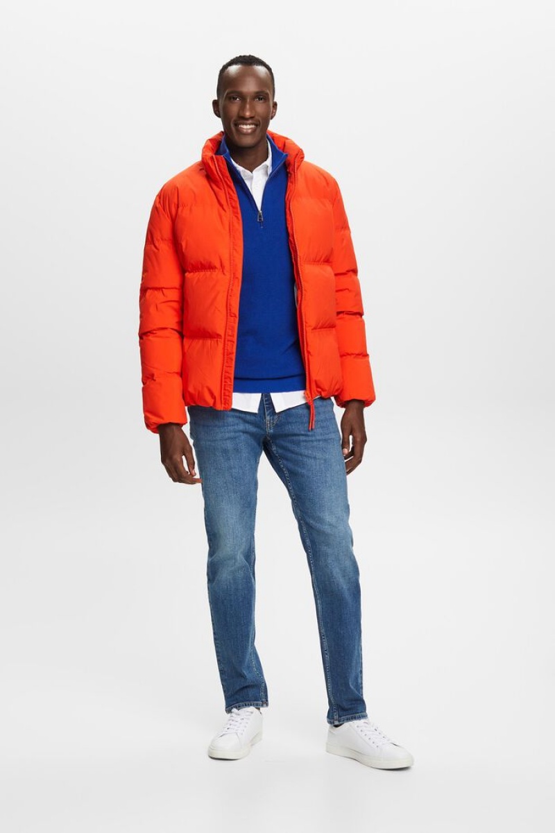 Pánské Jumpers Esprit Bavlněné Zip Troyer Světle Blankyt | HKN172563