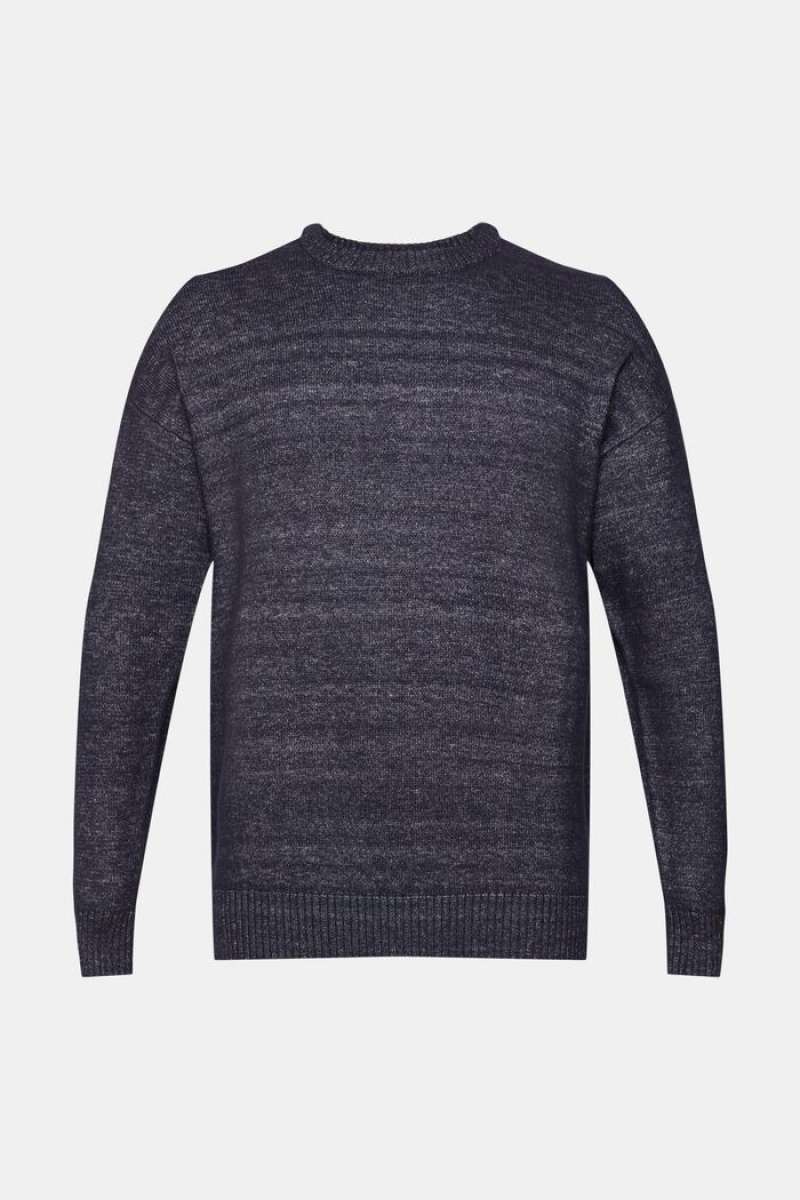 Pánské Jumpers Esprit Crewneck Tmavě Blankyt | WYE230758