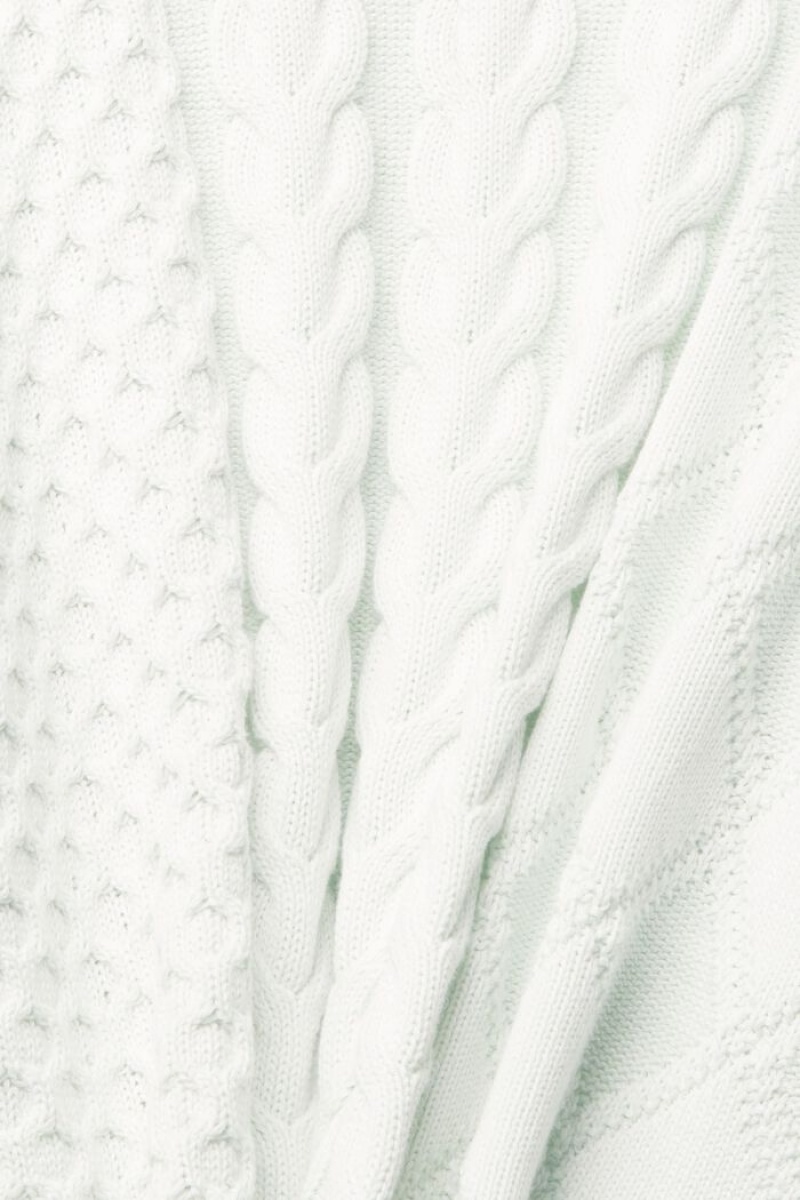 Pánské Jumpers Esprit Jumper With A Knit Pattern Bílé | GJK125480