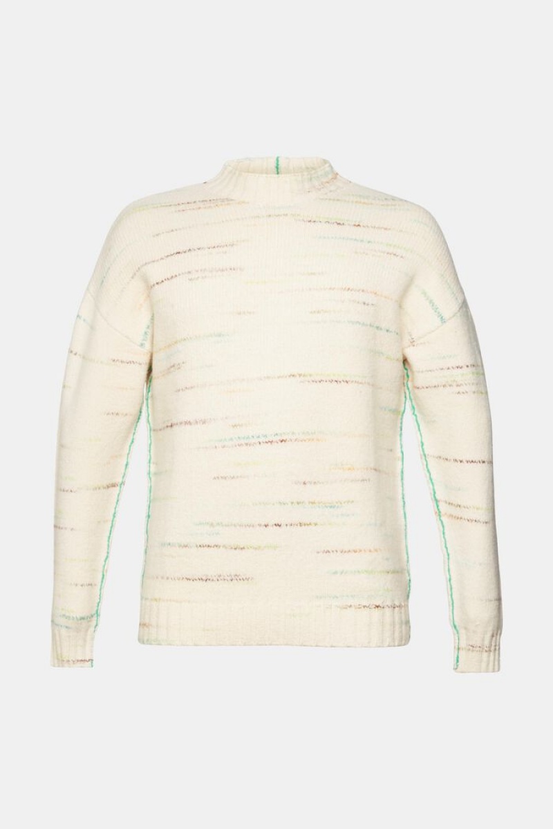 Pánské Jumpers Esprit Relaxed Fit Knit Bílé | UFE350427