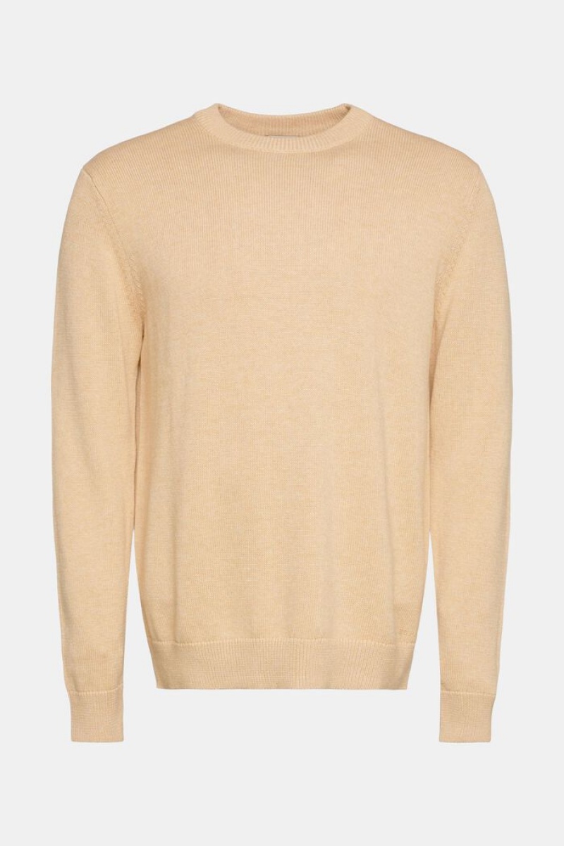 Pánské Jumpers Esprit Sustainable Bavlněné Knit Béžový | AXO493526