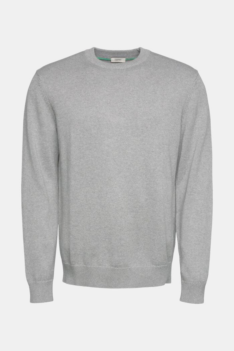 Pánské Jumpers Esprit Sustainable Bavlněné Knit Šedé | UCT537481