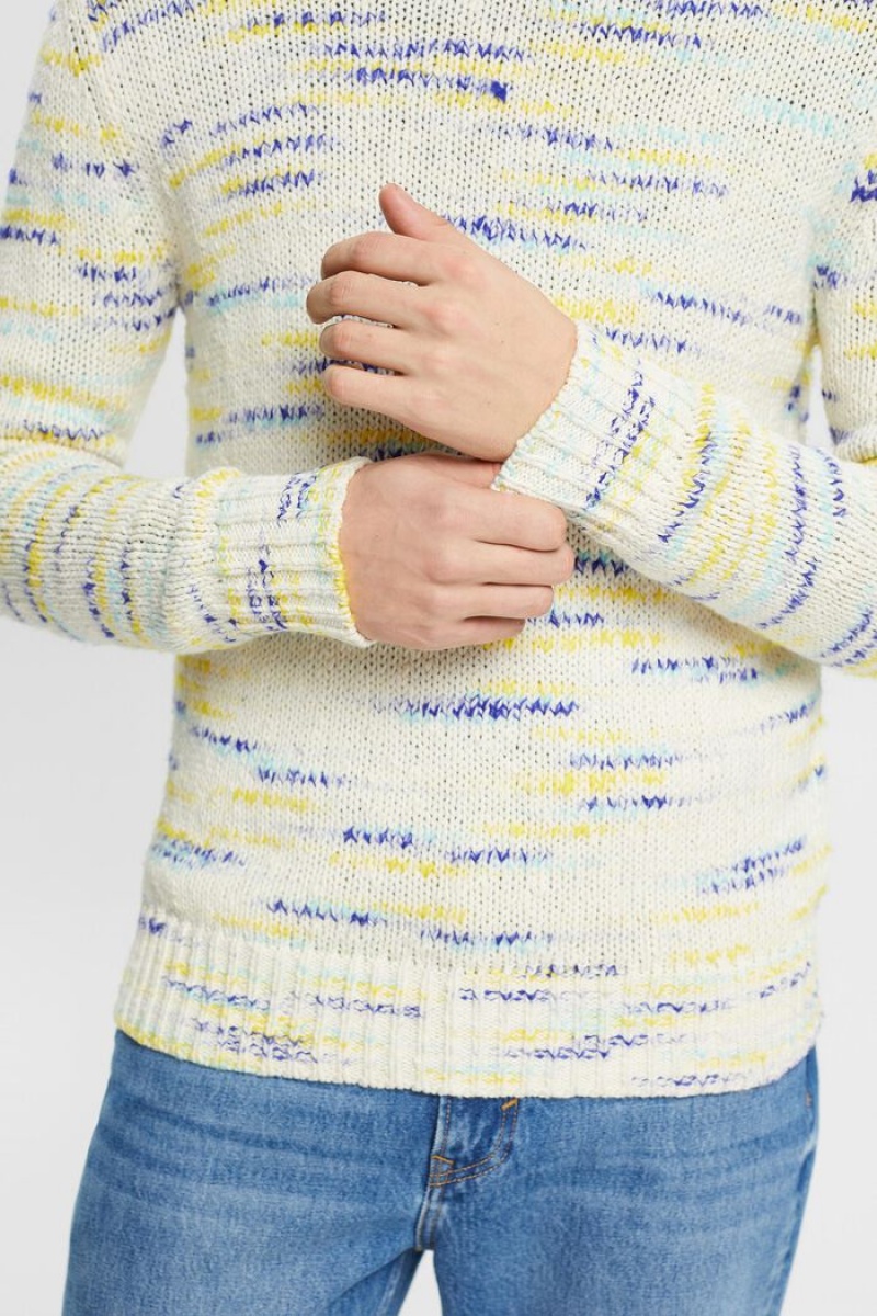 Pánské Jumpers Esprit Tlustý Knit Bílé | ZYJ435970