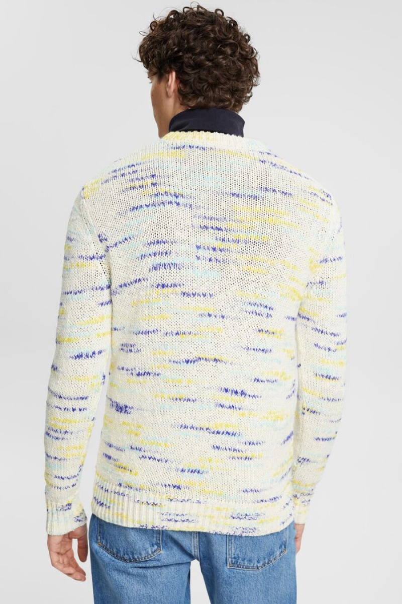 Pánské Jumpers Esprit Tlustý Knit Bílé | ZYJ435970
