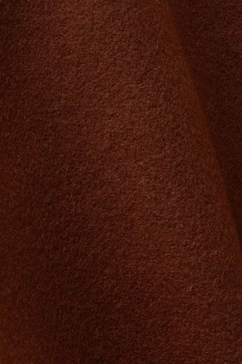 Pánské Kabáty Esprit Double-breasted Vlna Pea Hnědé | DWC640238
