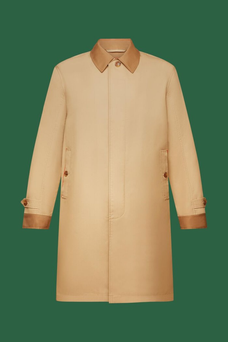 Pánské Kabáty Esprit Mac Béžový | FAU324750