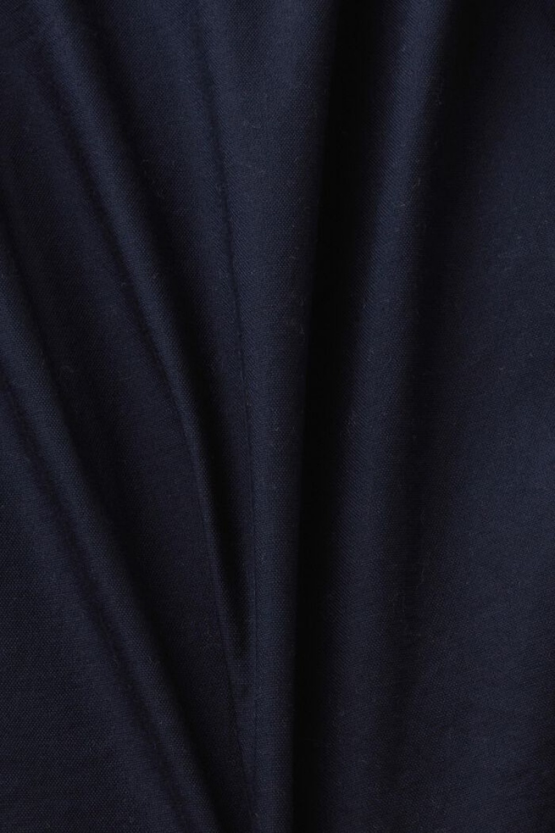 Pánské Kabáty Esprit Shacket With Flap Pockets Tmavě Blankyt | LON251837