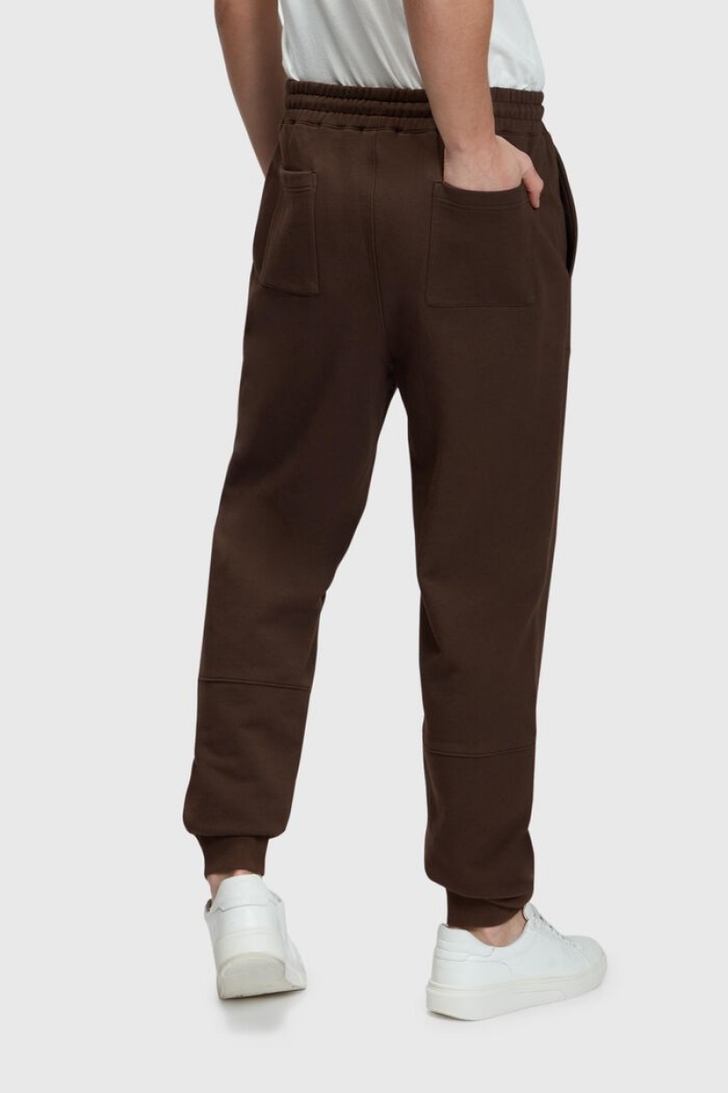 Pánské Kalhoty Esprit Colour Block Tmavě Hnědé | GZV794801