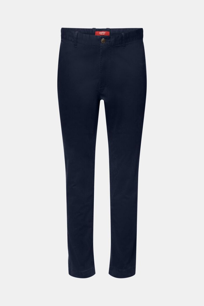 Pánské Kalhoty Esprit Slim Leg Chino Tmavě Blankyt | UXK965487