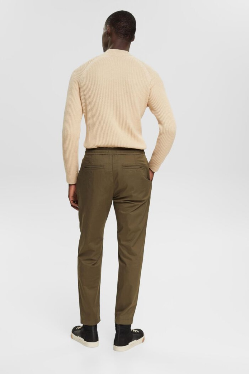 Pánské Kalhoty Esprit Style Tmavě Hnědožlutý | FVD095842