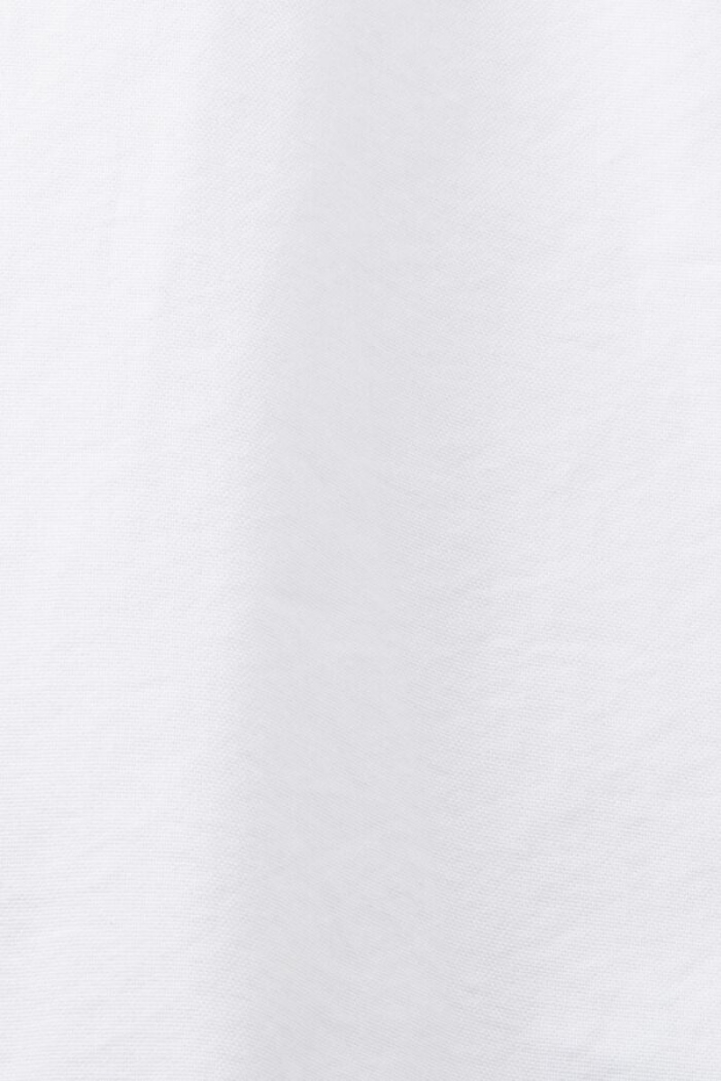 Pánské Košile Esprit Bavlněné-poplin Button Down Bílé | HKV892165