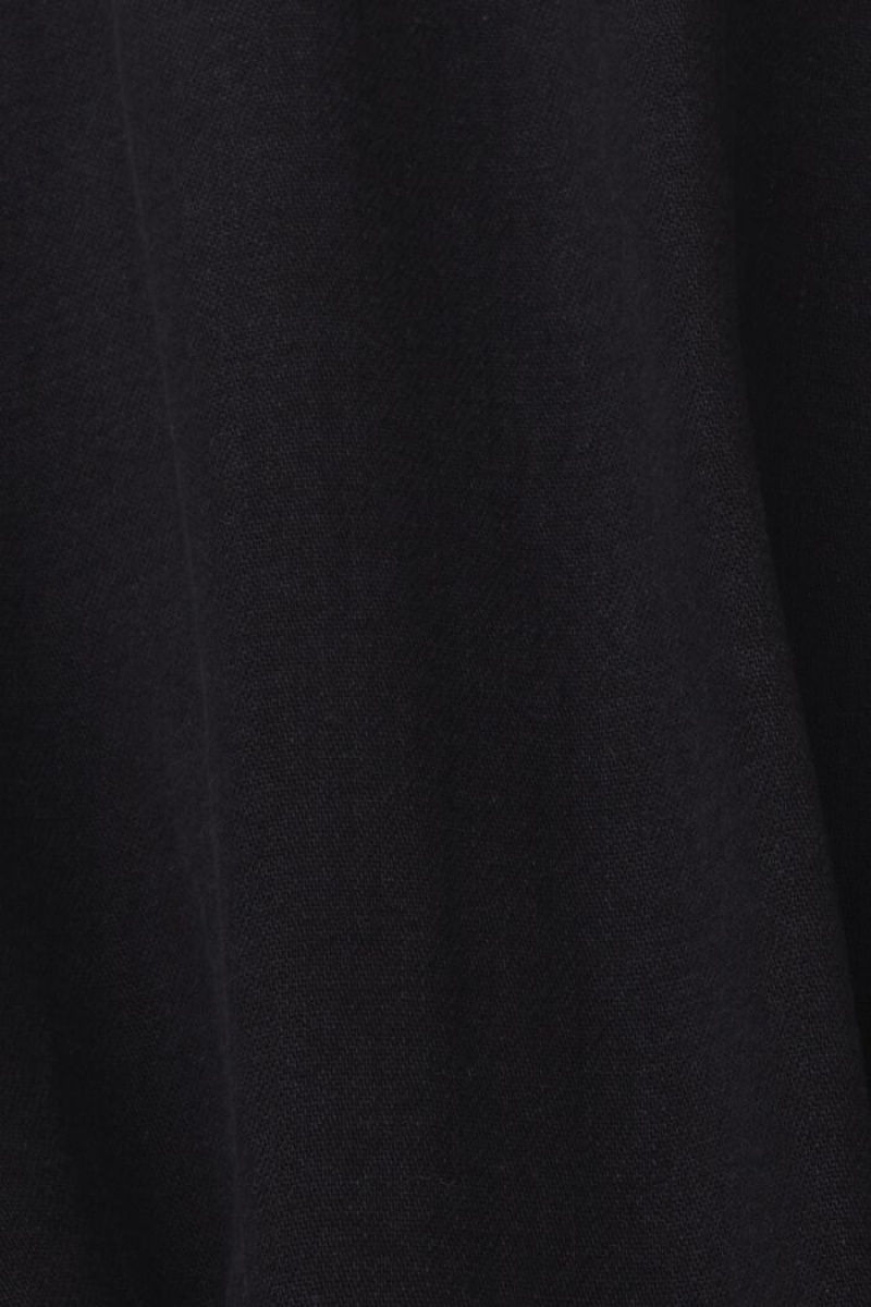 Pánské Košile Esprit Denim,100% Bavlněné Černé Tmavě | HIV078543