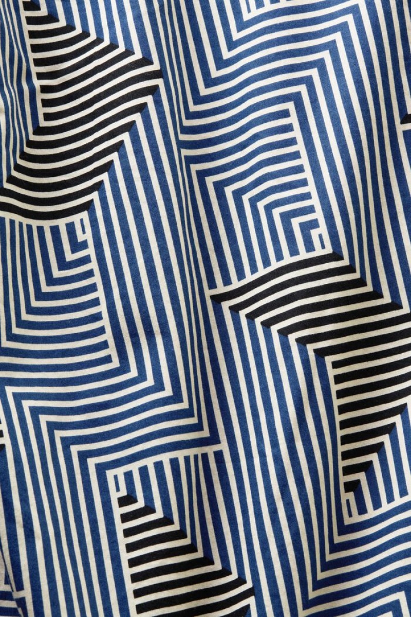 Pánské Košile Esprit Geometric Print Regular Fit Světle Blankyt | EDX768910