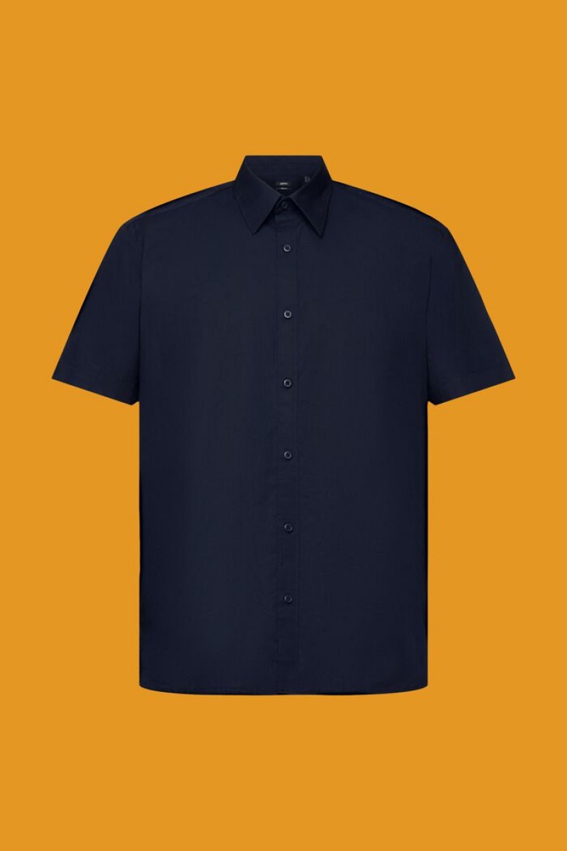Pánské Košile Esprit Krátké Sleeve Button Down Tmavě Blankyt | AVP716059