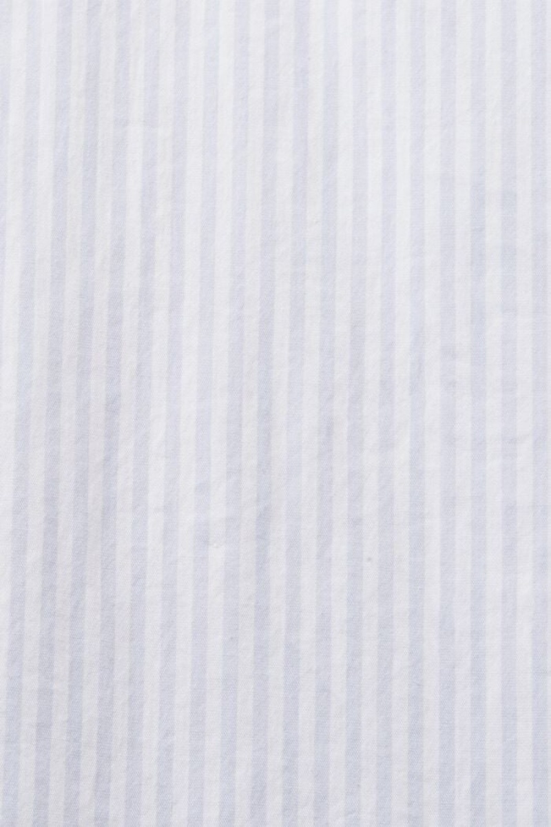 Pánské Košile Esprit Pruhovaný Bavlněné Poplin Blankyt | BHK538106