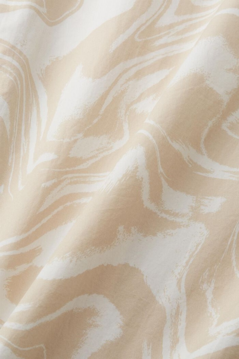 Pánské Košile Esprit Shirt With Wavy Retro Print Bílé | UIK605431