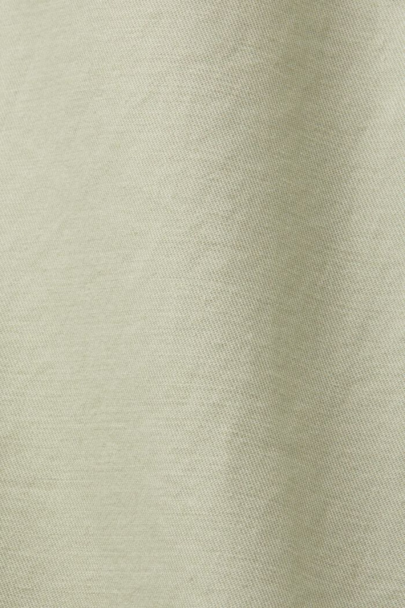 Pánské Kraťasy Esprit Bavlněné Twill Světle Zelene | MGI052634