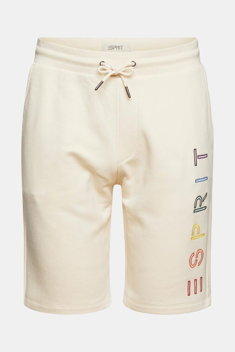 Pánské Kraťasy Esprit Blended Bavlněné Sweat Krém Béžový | WRE694583