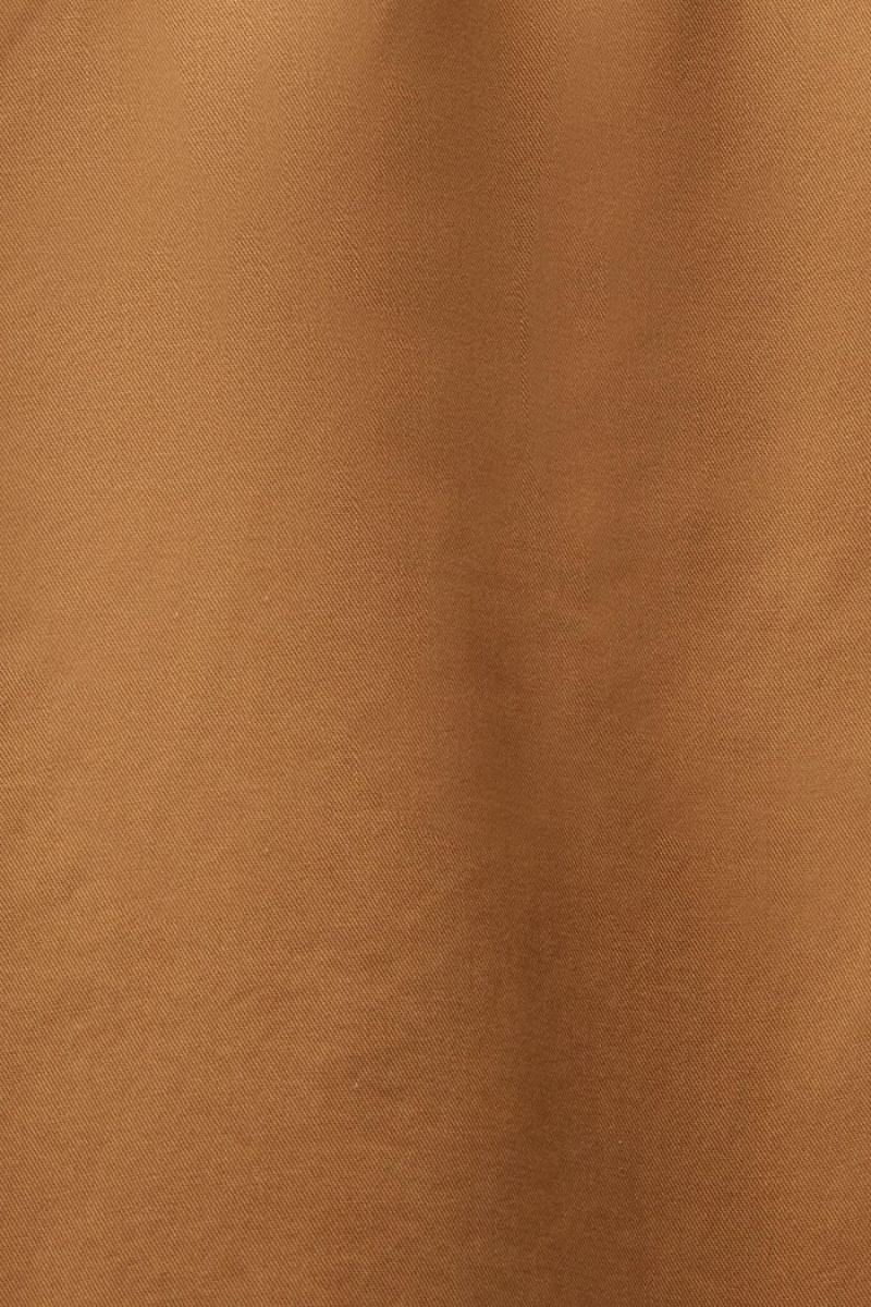Pánské Kraťasy Esprit Sustainable Bavlněné Chino Style Hnědé | ECB320845