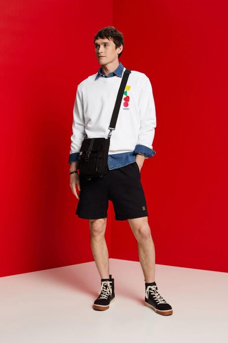 Pánské Kraťasy Esprit Sweat,100% Bavlněné Černé | GJP319056