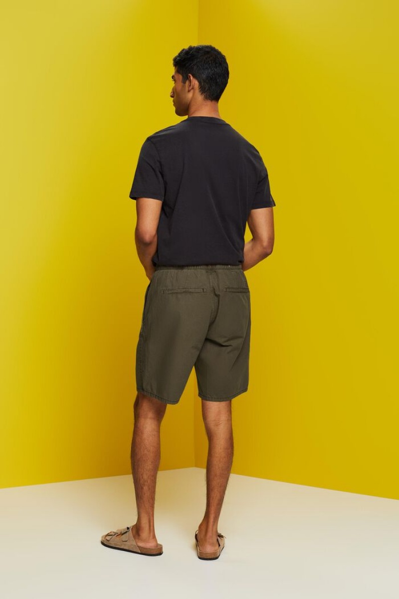 Pánské Kraťasy Esprit With A Drawstring Hnědožlutý Zelene | HCO380671