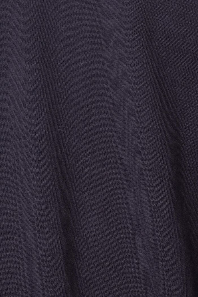 Pánské Mikina s Kapucí Esprit Knit S Kapucí Tmavě Blankyt | UZT675928