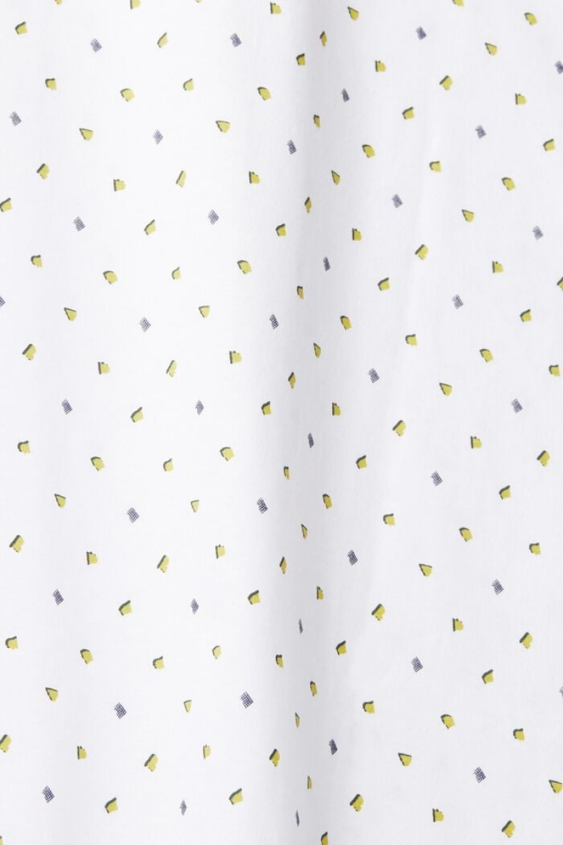 Pánské Polo Triko Esprit All-over Pattern Bílé | RUB157968