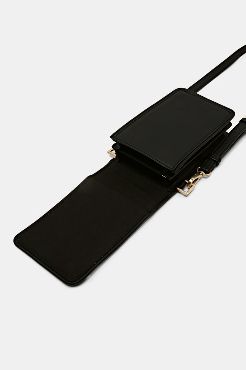 Pánské Tašky Esprit Small Faux Læder Cross Body Phone Černé | GYS834670