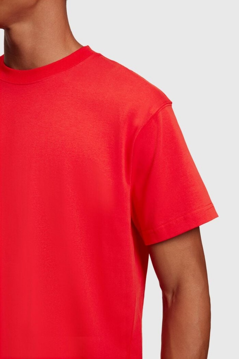 Pánské Tričko Esprit Grafická Reunion Logo Tee Červené | WTF142037