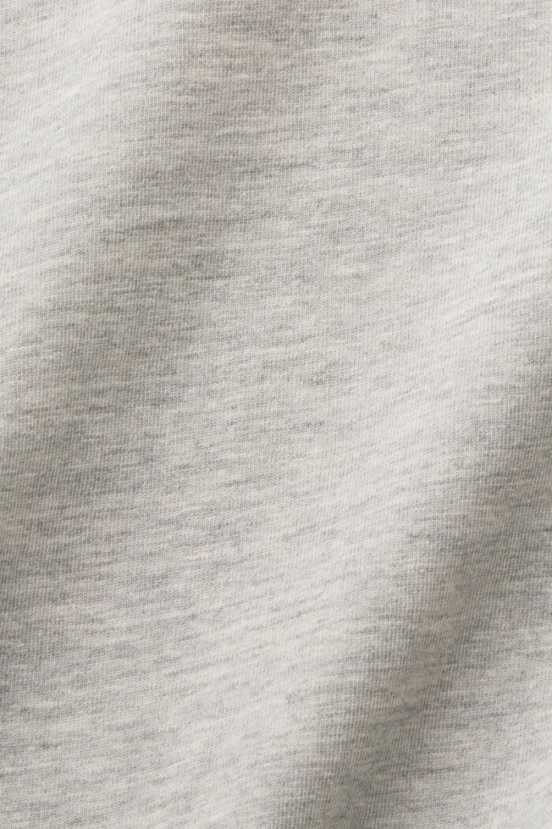 Pánské Tričko Esprit Printed Slub Světle Šedé | JOQ105238