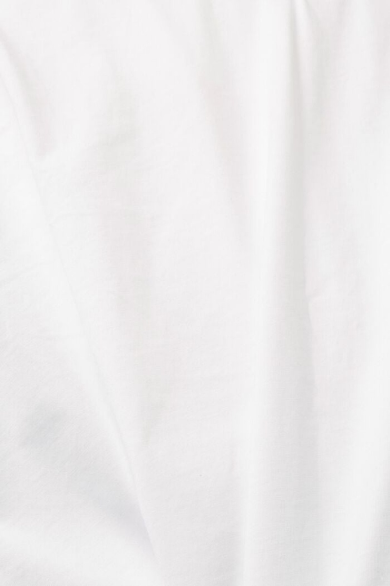 Pánské Tričko Esprit Relaxed Fit With Logo Print Bílé | CNX201975