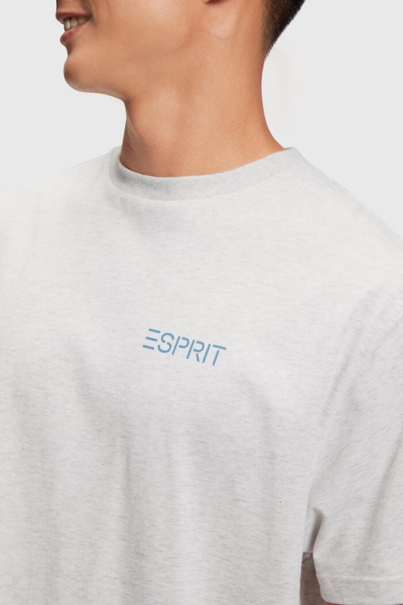 Pánské Tričko Esprit Seoul Edition Print Šedé | CSZ142763